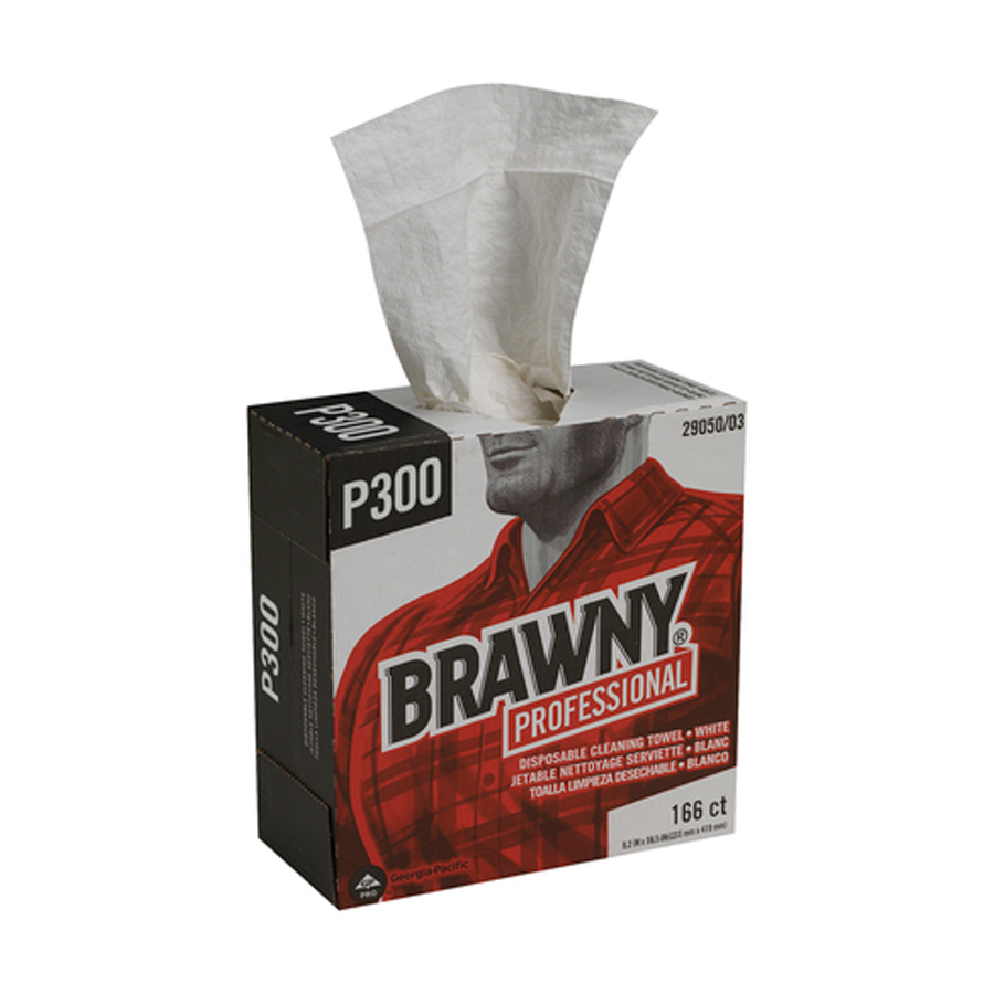Ind Brawny 9.25X16.7 4Ply Scrim Wht 5bx/166