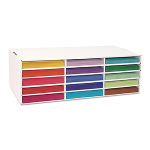 Construction Paper Storage Box 15comp Ea