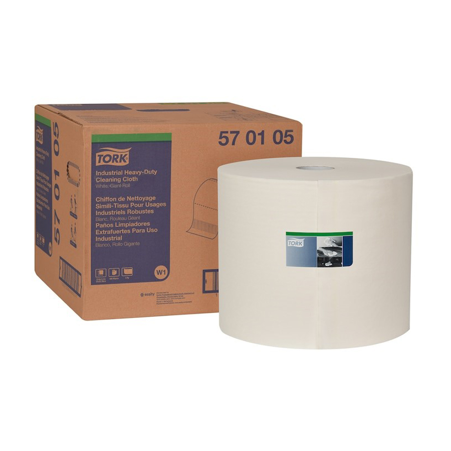 Tork Wiper Heavy Duty 12.6"x13.3" White 500/rl